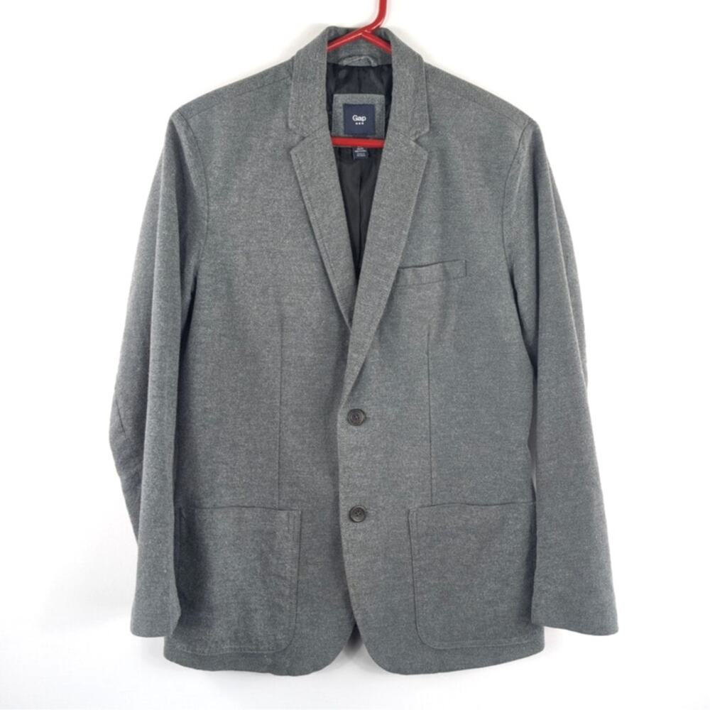 Gap XS Gray Cotton Blazer Women’s Two Button Casual Knit Sport Coat Jacket Coat